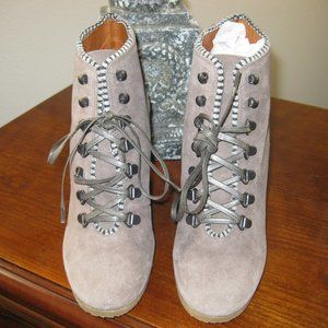 JCREW BUCKLEY WEDGE BOOTS WARM ASH #24673 7 NIB